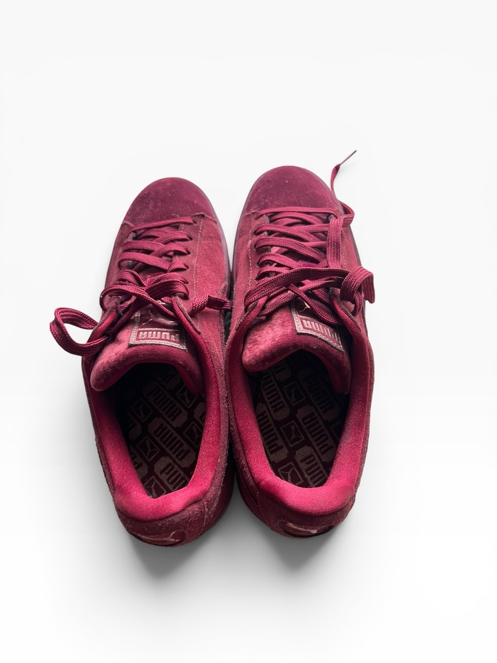 Puma Suede Low-Top Sneakers - Wine/Burgundy - Picture 5 of 8